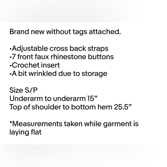 Cynthia Steffe Tangerine Cross Back Crochet Tank NWOT S/P - Picture 8 of 8